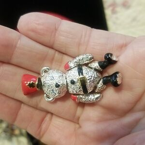 Napier Vintage Articulated Bear Soldier Brooch